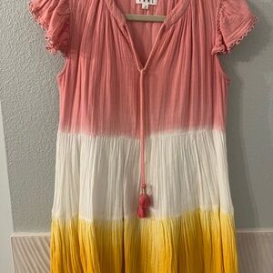 THML Pink, White, and Yellow Dress